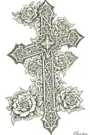religious cross tattoo design idea