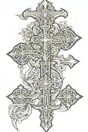 religious cross tattoo design idea