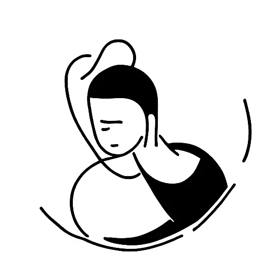 monk in circle tattoo design idea