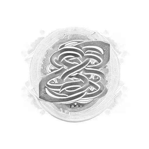 A stack of money with binary code flowing out of it tattoo design idea