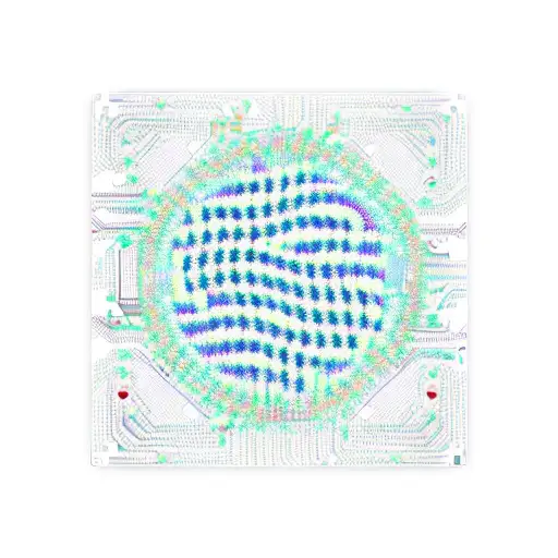 Circuit board intertwined with a vine of binary code tattoo design idea