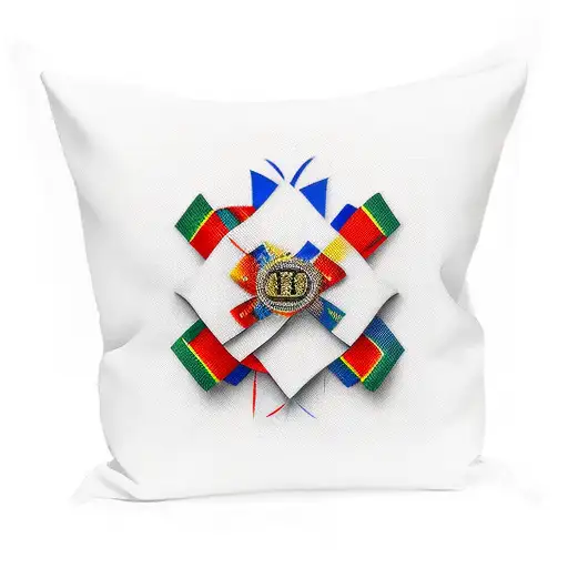 Christian Cross with bow tie tattoo design idea