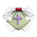 Christian Cross with bow tie tattoo design idea