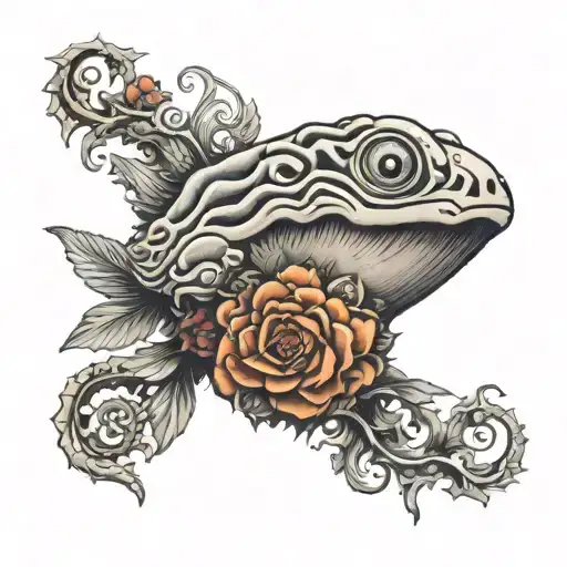 trust to the god and being thanksful to the all things tattoo design idea