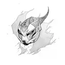 gem with thunder bolt tattoo design idea