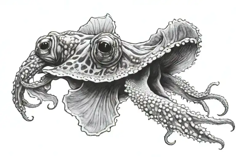 cuttlefish  tattoo design idea