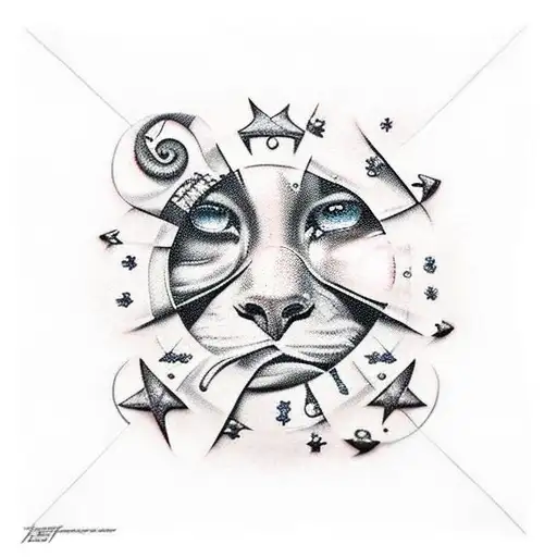 Place the pennies on my eyes, i'll sleep with the stars tonight tattoo design idea