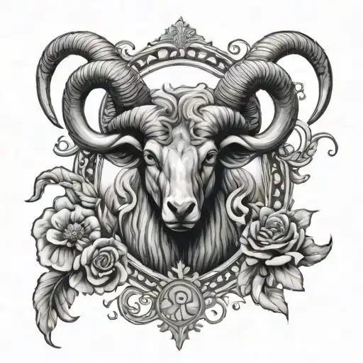 Aries Taurus and Virgo zodiac sign tattoo design idea