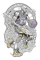 Kobe Bryant dunking basketball tattoo design idea