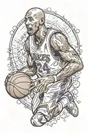 Kobe Bryant dunking basketball tattoo design idea