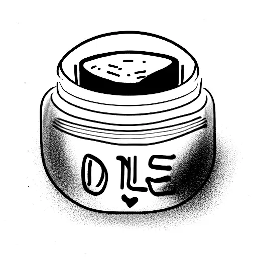 Pills that says “my love”  indicating love as a drug, encased within a pill bottle labeled "Take Daily".  tattoo design idea