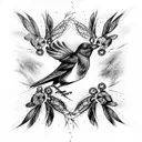 blackbird tattoo design idea