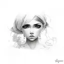 Cuban girl  tattoo design idea