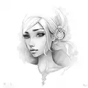 Cuban girl  tattoo design idea