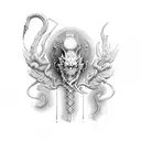 caduceus  tattoo design idea