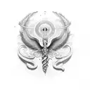 caduceus  tattoo design idea