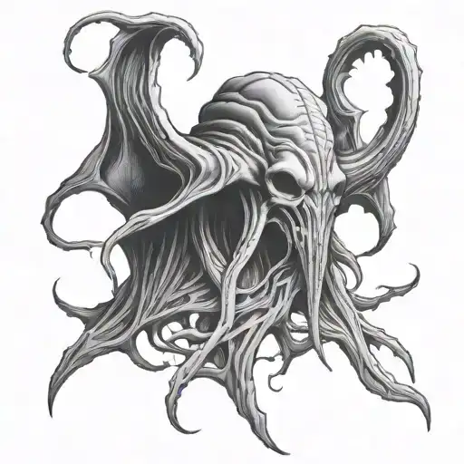 mind flayer tattoo design idea