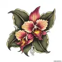 cattleya orchid tattoo design idea
