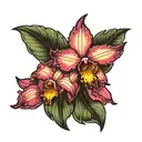 cattleya orchid tattoo design idea
