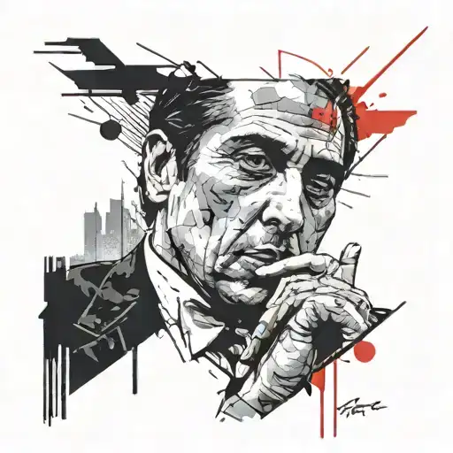 Michael Corleone Godfather tattoo design idea