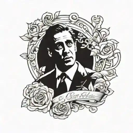 Michael Corleone Godfather tattoo design idea