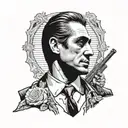 Michael Corleone Godfather tattoo design idea