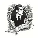 Michael Corleone Godfather tattoo design idea