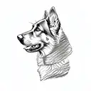a german shepherd dog tattoo design idea