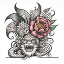 signature incorporated tattoo design idea