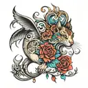 signature incorporated tattoo design idea