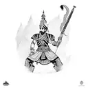 maharana pratap warrior  tattoo design idea