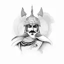 maharana pratap warrior  tattoo design idea