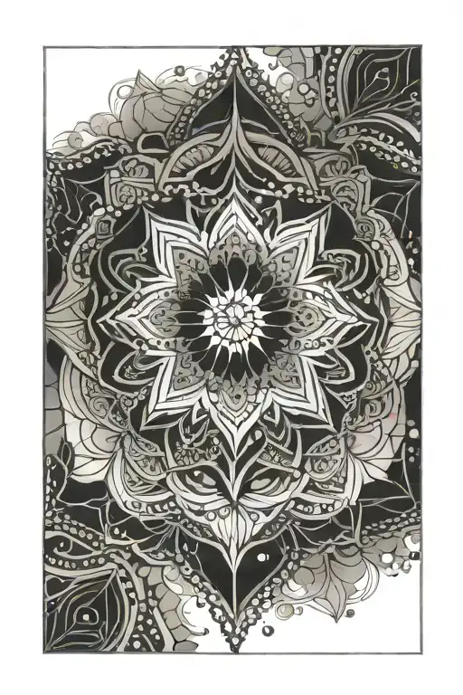 mandala geometric gothic tattoo design idea