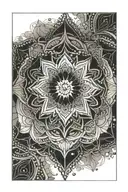 mandala geometric gothic tattoo design idea