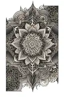 mandala geometric gothic tattoo design idea
