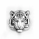 white tiger  tattoo design idea