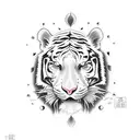 white tiger  tattoo design idea