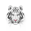white tiger  tattoo design idea