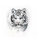 white tiger  tattoo design idea