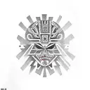 aztec tribal shoulder tattoo tattoo design idea