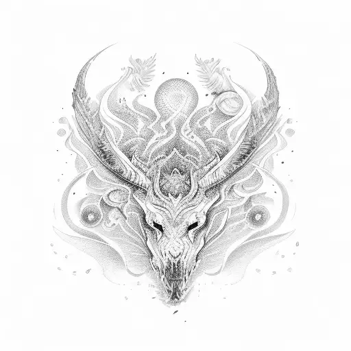 blue fire tattoo design idea