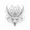 blue fire tattoo design idea