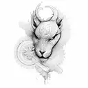 blue fire tattoo design idea