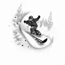 snowboarding tattoo design idea