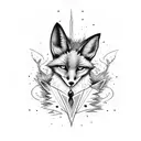 witch fox tattoo design idea