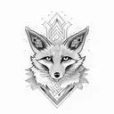 witch fox tattoo design idea