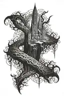lord of the rings broken sword tattoo design idea