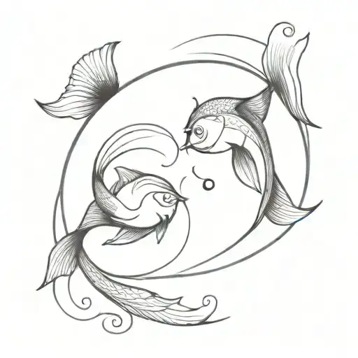 pisces fish yin yang chest piece tattoo tattoo design idea
