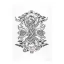 wristband with IV VI XX, XXIV VII XXI and IV V XXII tattoo design idea