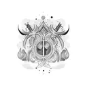 candlestick holder tattoo design idea